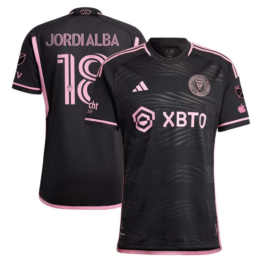 Men's Inter Miami CF Jordi Alba Ramos adidas Black 2023 La Noche Authentic Player Jersey