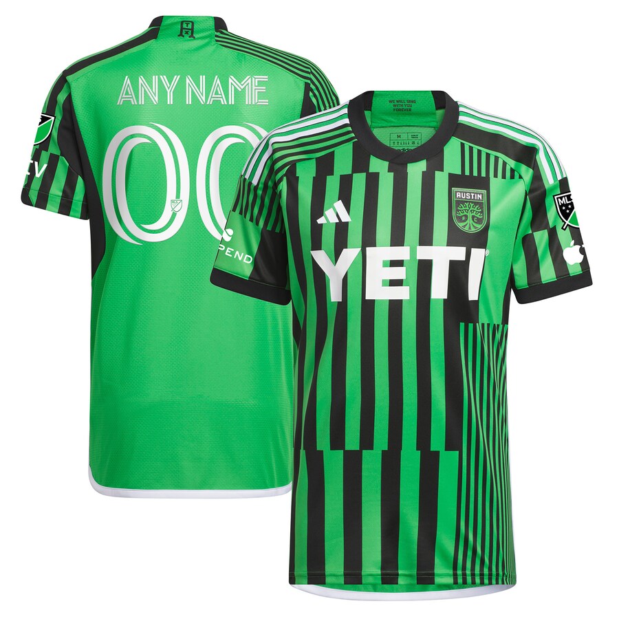 Men's Austin FC adidas Green 2023 Las Voces Kit Authentic Custom Jersey