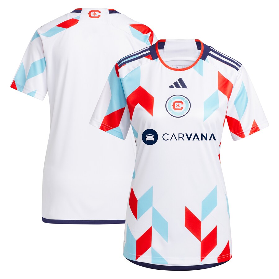 Women's Chicago Fire  adidas White 2024 A Kit For All Replica Jersey