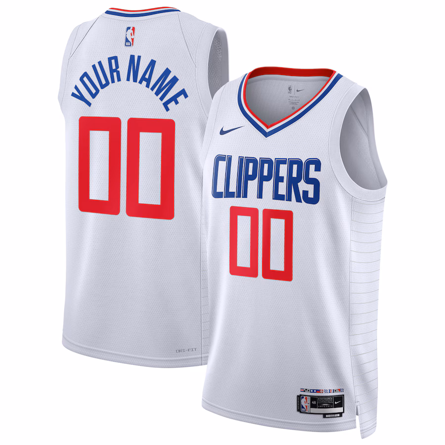Unisex LA Clippers Nike White Swingman Custom Jersey - Association Edition