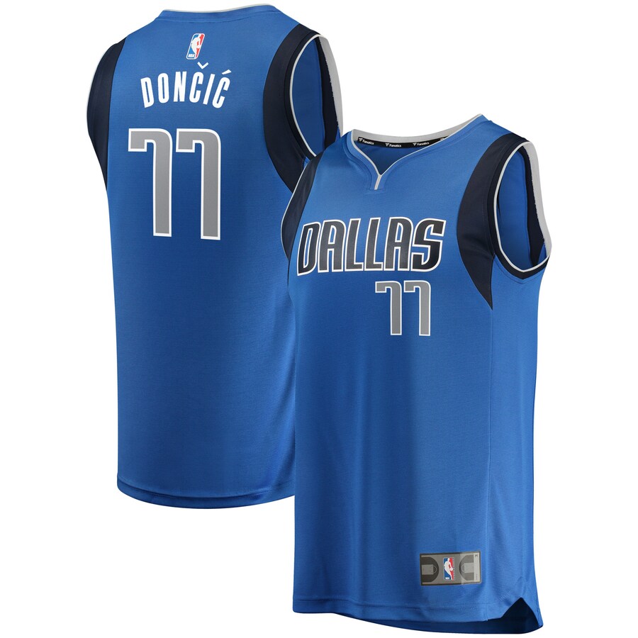 Youth Dallas Mavericks Luka Dončić Fanatics Blue Fast Break Replica Jersey - Icon Edition