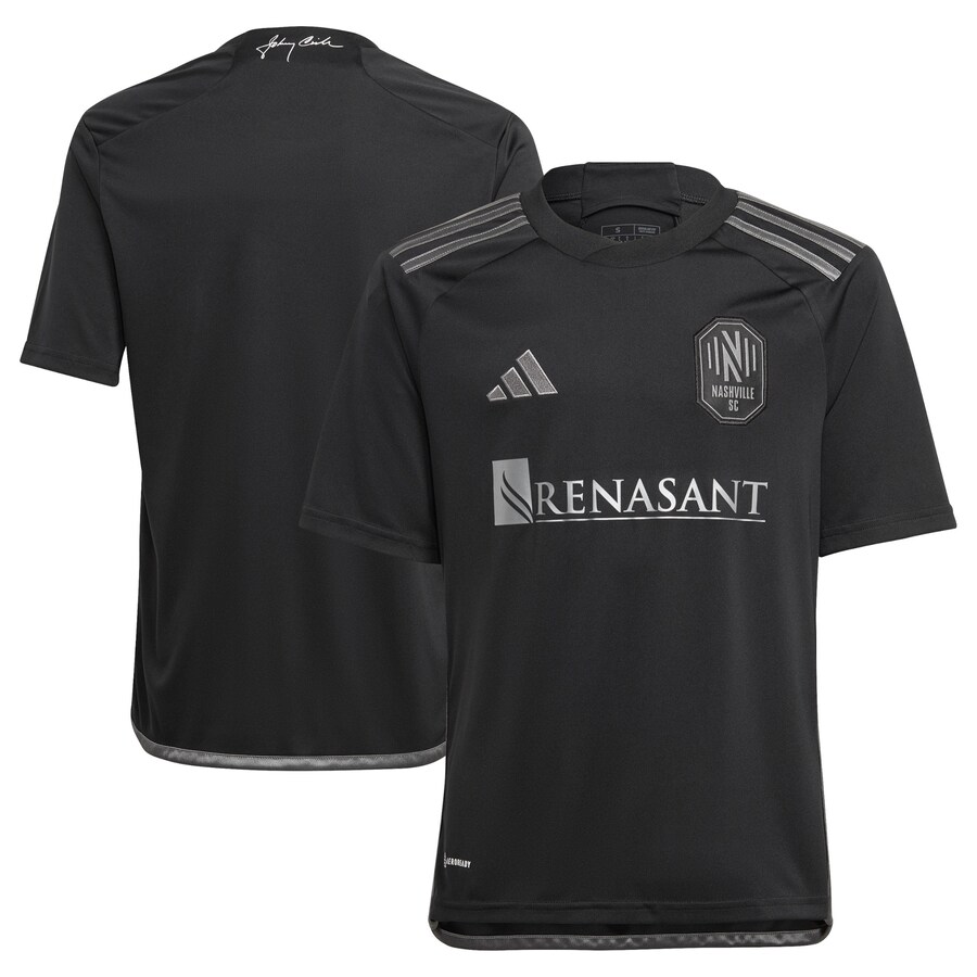 Youth Nashville SC adidas Black 2023 Man In Black Kit Replica Jersey
