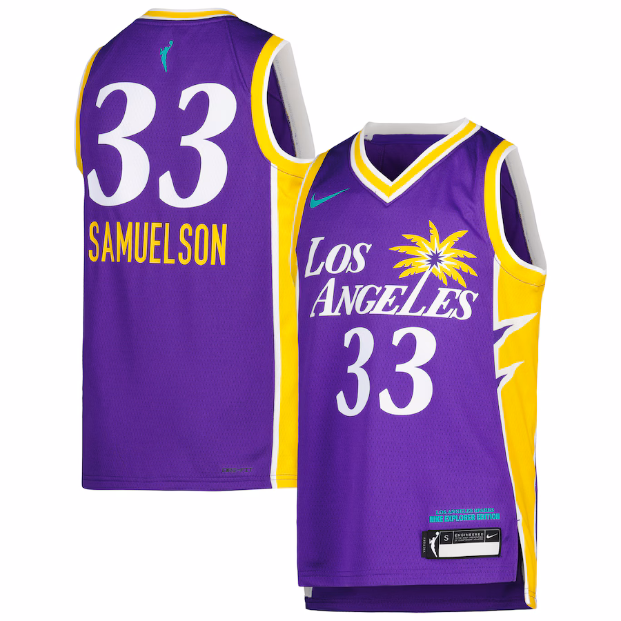 Youth Los Angeles Sparks Katie Lou Samuelson Nike Purple 2021 Explorer Edition Victory Player Jersey