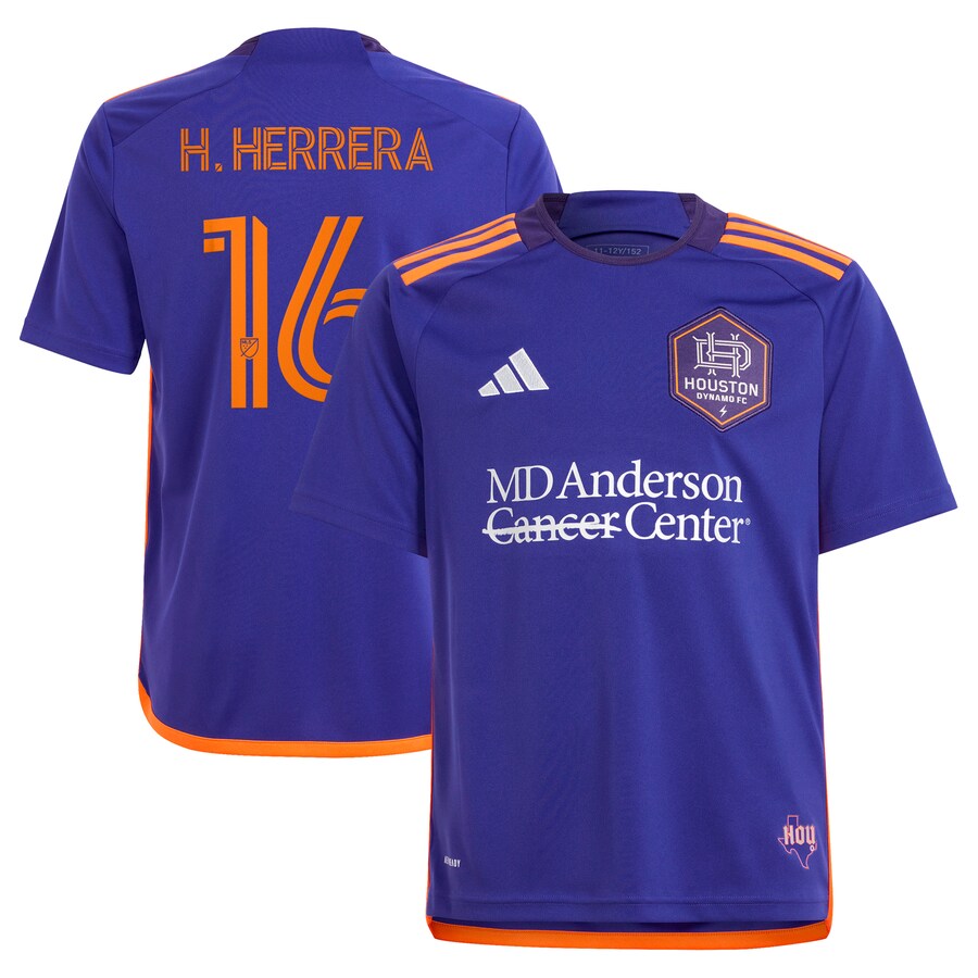 Youth Houston Dynamo FC Héctor Herrera adidas Purple 2024 Still Holdin' Replica Player Jersey