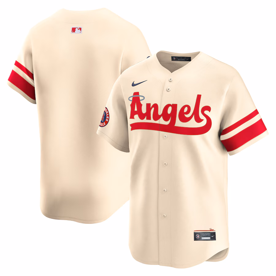 Men's Los Angeles Angels  Nike Cream City Connect Limited Jersey