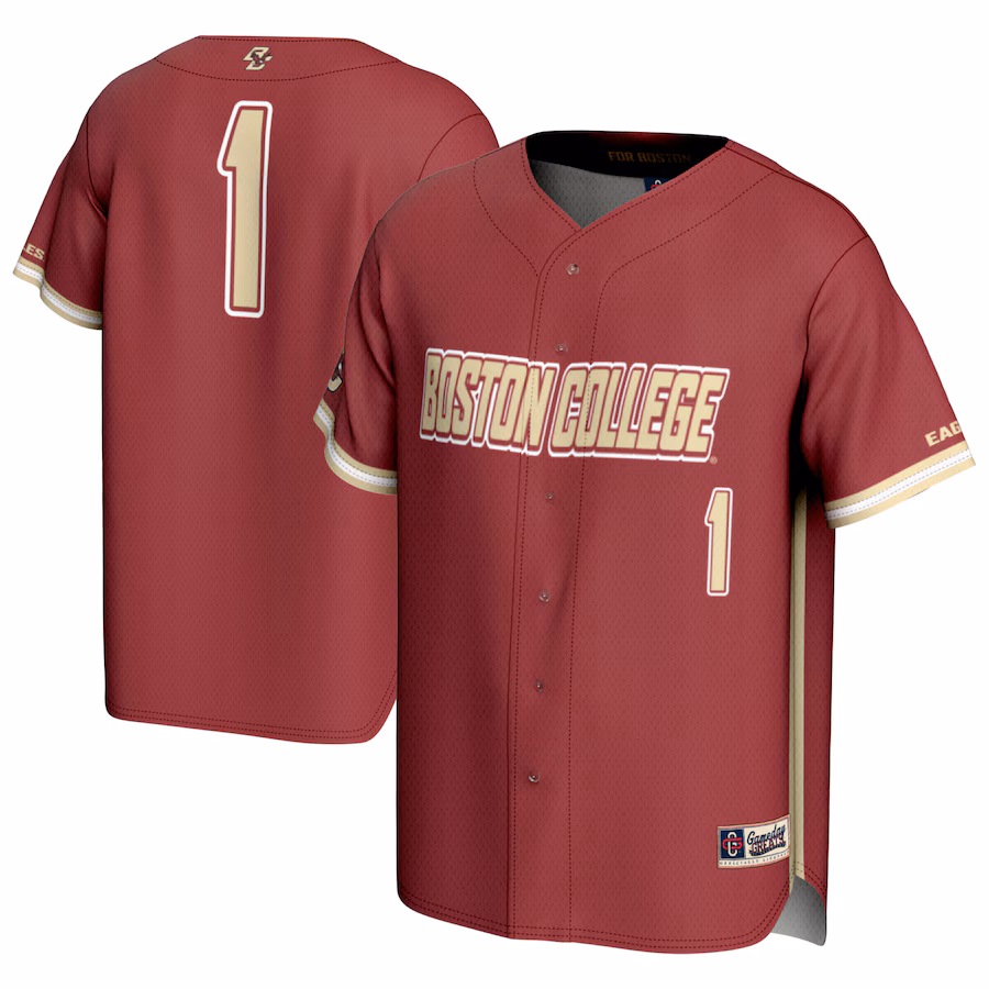 #1 Boston College Eagles GameDay Greats Youth  Lightweight Baseball Fashion Jersey – Maroon