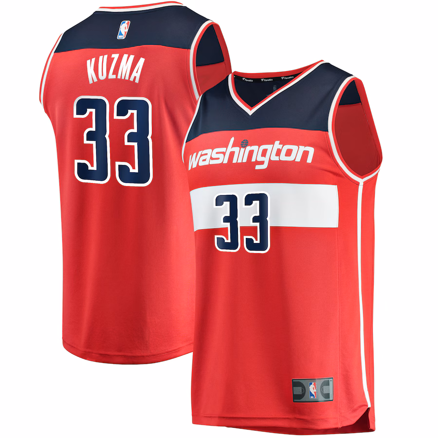 Youth Washington Wizards Kyle Kuzma Fanatics Red 2021/22 Fast Break Replica Jersey - Icon Edition