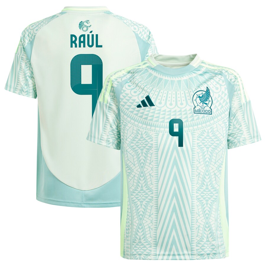 Youth Mexico National Team Raul Jimenez adidas Green 2024 Away Replica Player Jersey