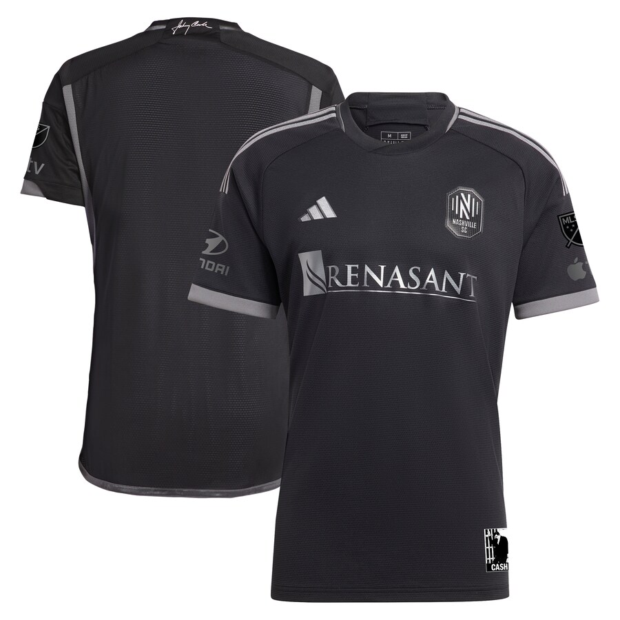 Men's Nashville SC adidas Black 2023 Man In Black Kit Authentic Jersey
