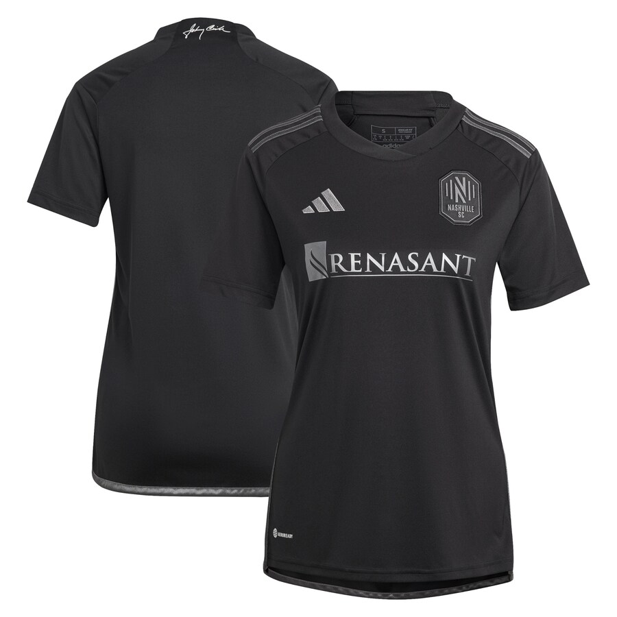 Women's Nashville SC adidas Black 2023 Man In Black Kit Replica Jersey