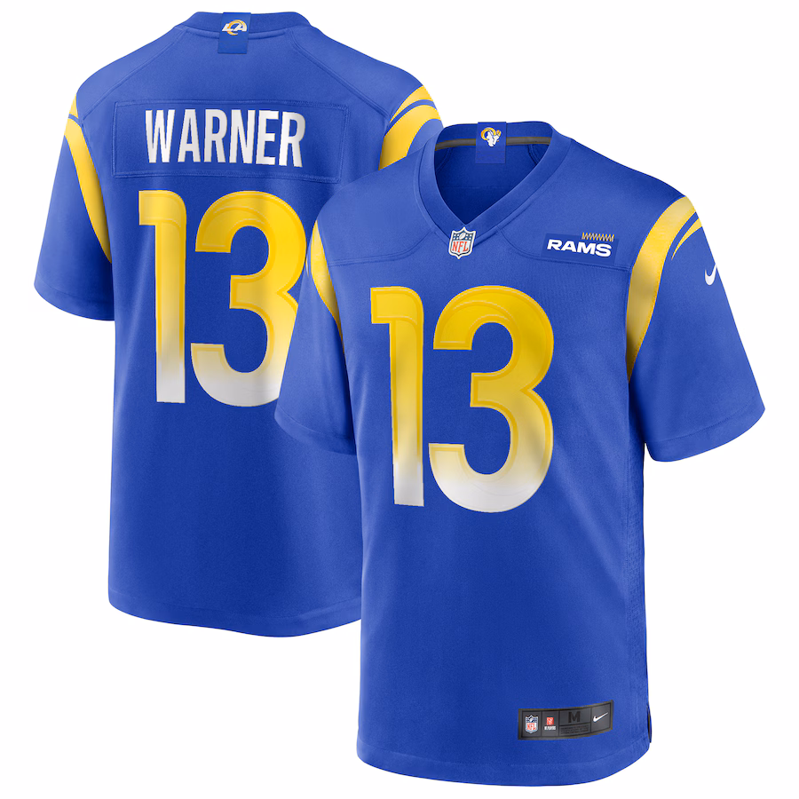 Men's Los Angeles Rams Kurt Warner Nike Royal Game Retired Player Jersey