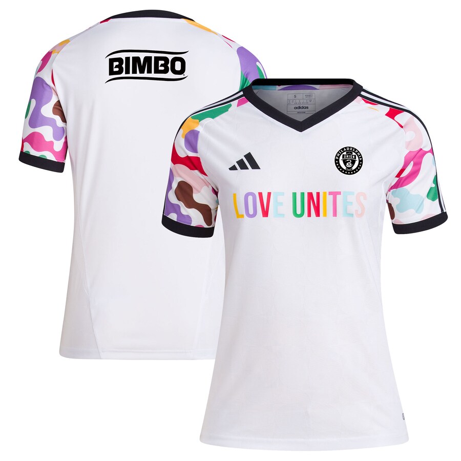 Women's Philadelphia Union adidas White 2023 Pride Pre-Match Top