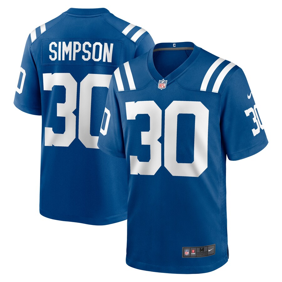 Men's Indianapolis Colts Jaylin Simpson Nike  Royal Game Jersey