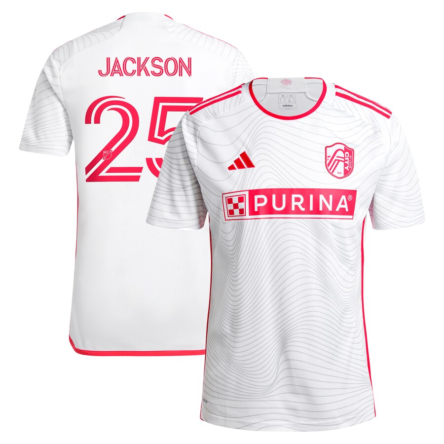 Men's St. Louis City SC Aziel Jackson adidas White 2024 The Confluence Kit Replica Player Jersey