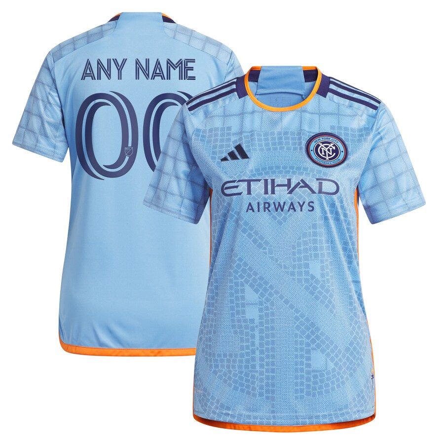 Women's New York City FC adidas Light Blue 2023 The Interboro Kit Replica Custom Jersey