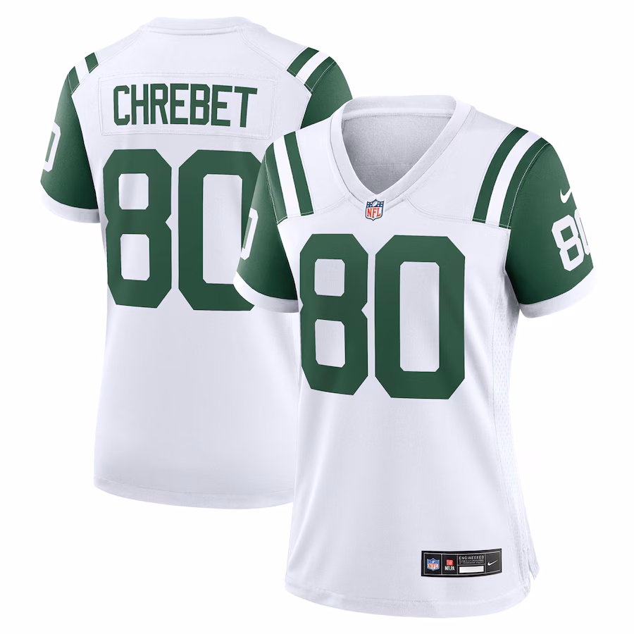 Women's New York Jets Wayne Chrebet Nike White Classic Alternate Retired Player Game Jersey