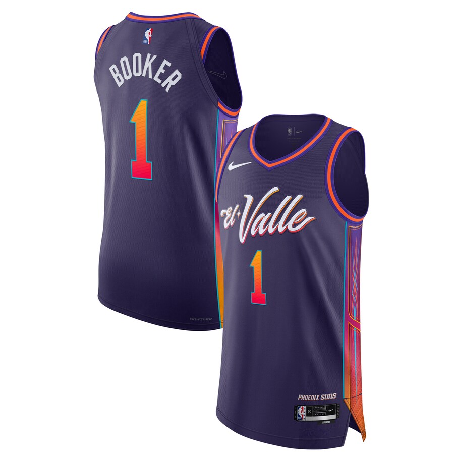 Men's Phoenix Suns Devin Booker Nike Purple  Authentic Jersey - City Edition