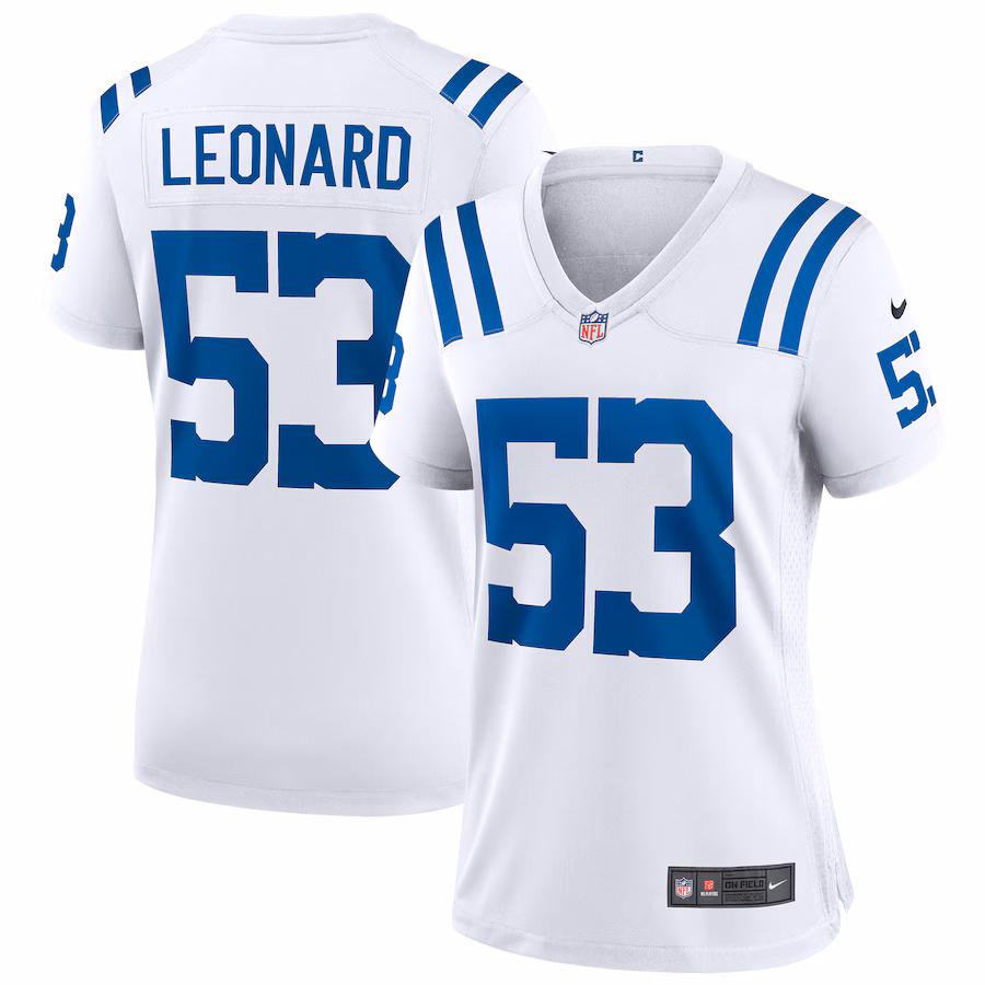 Women's Indianapolis Colts Shaquille Leonard Nike White Game Player Jersey