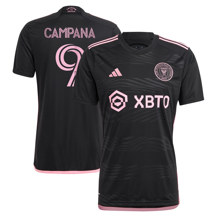 Men's Inter Miami CF Leonardo Campana adidas Black 2023 La Noche Replica Player Jersey