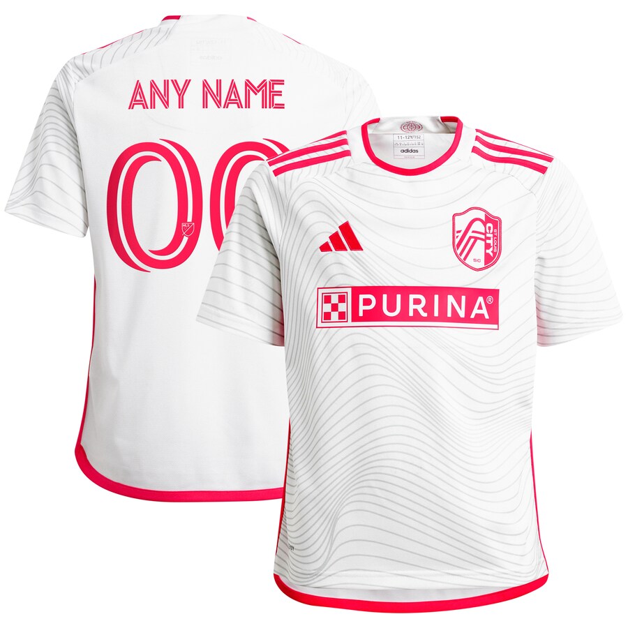 Youth St. Louis City SC  adidas White 2024 The Confluence Kit Replica Custom Jersey
