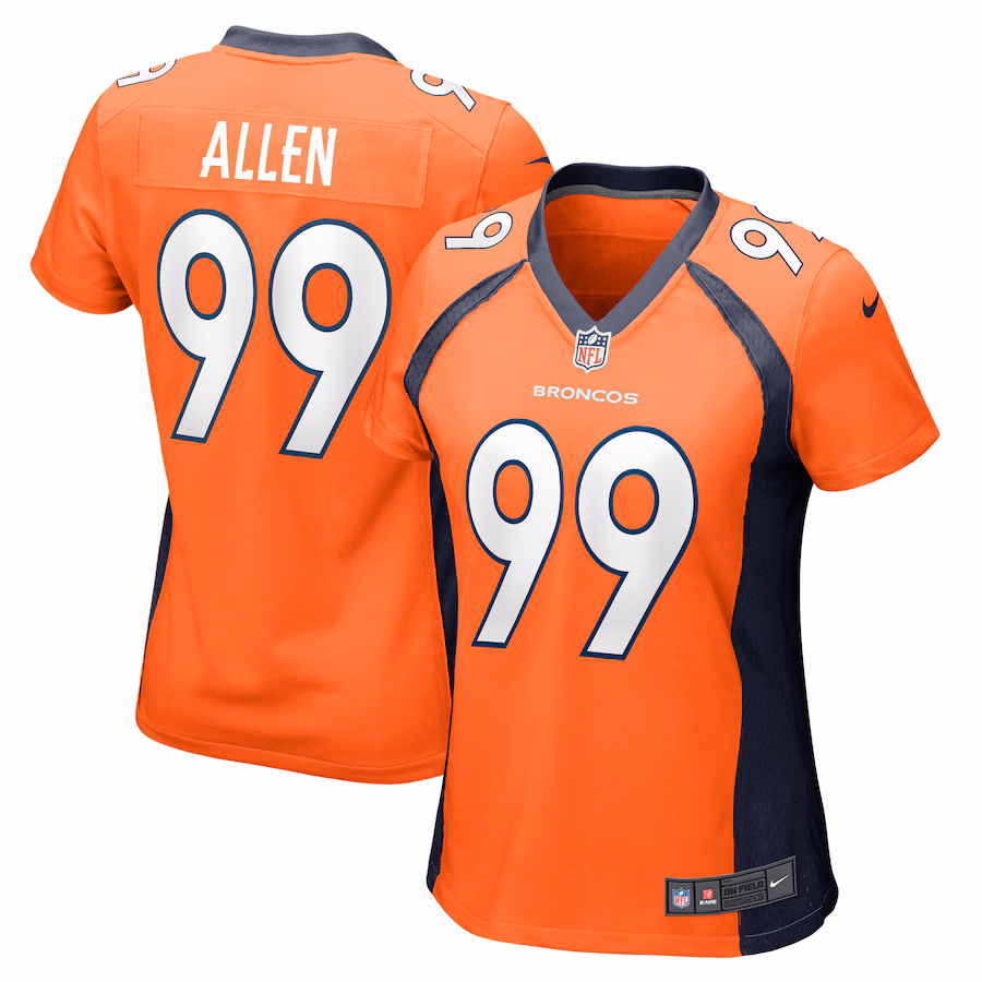 Women's Denver Broncos Zach Allen Nike Orange Game Player Jersey
