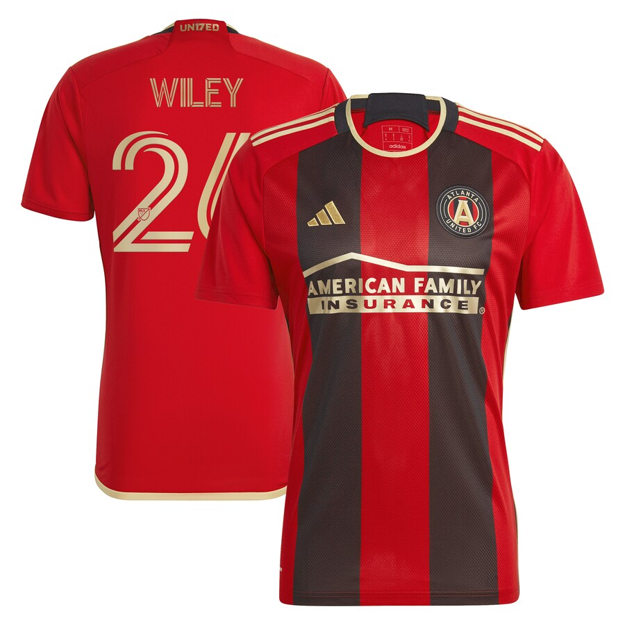 Men's Atlanta United FC Caleb Wiley adidas Black 2024 The17's Kit Replica Player Jersey