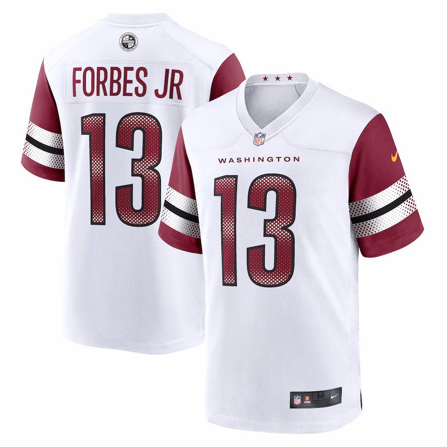 Men's Washington Commanders Emmanuel Forbes Jr. Nike White Away Game Jersey