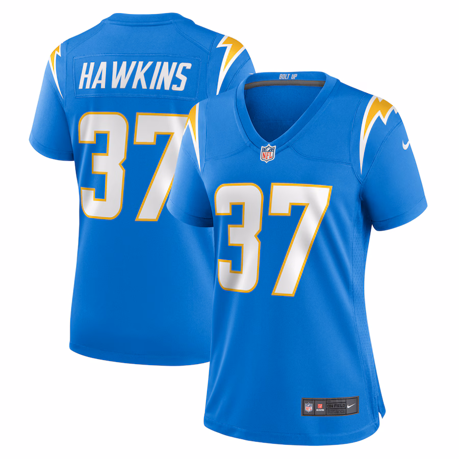 Women's Los Angeles Chargers Jaylinn Hawkins Nike  Powder Blue  Game Jersey