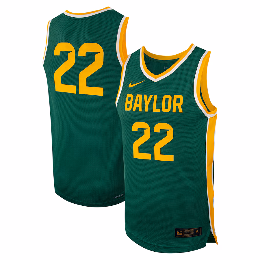 #24 Baylor Bears Nike Unisex Team Replica Basketball Jersey - Green