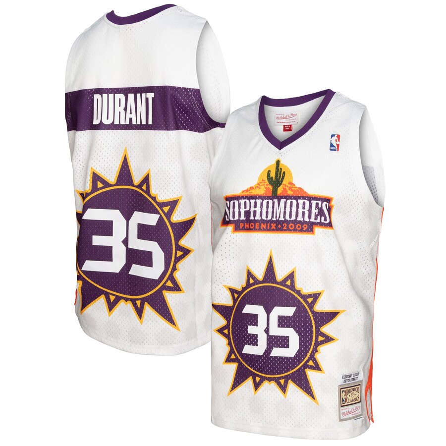 Men's Kevin Durant Mitchell & Ness White 2009 Rising Stars Swingman Jersey