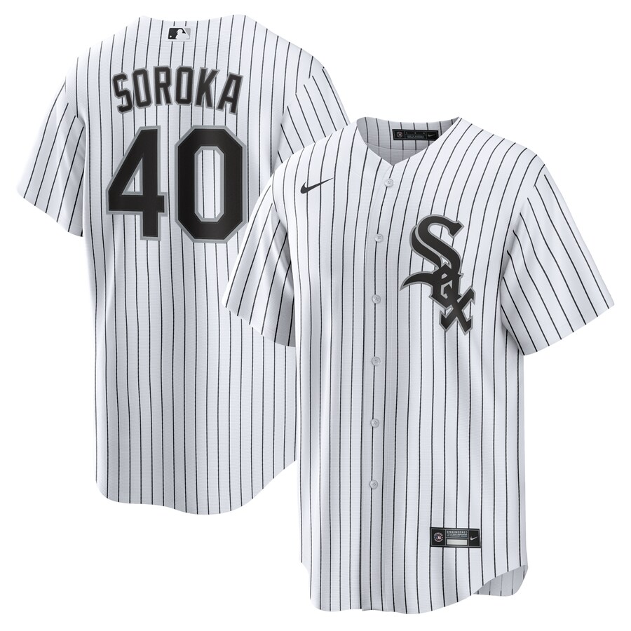 Men's Chicago White Sox Michael Soroka Nike White Home Replica Jersey