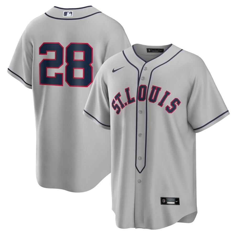 Men's St. Louis Cardinals Nolan Arenado Nike Gray 2024 Rickwood Classic Replica Player Jersey