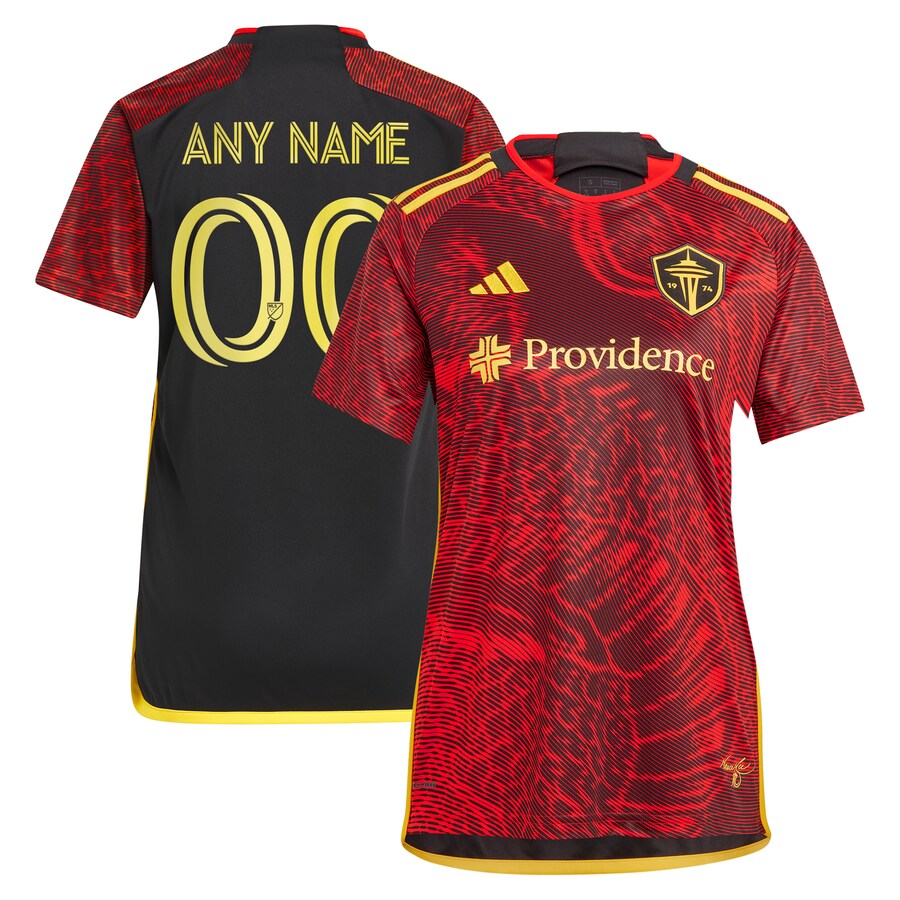 Women's Seattle Sounders FC  adidas Red 2024 The Bruce Lee Kit Replica Custom Jersey