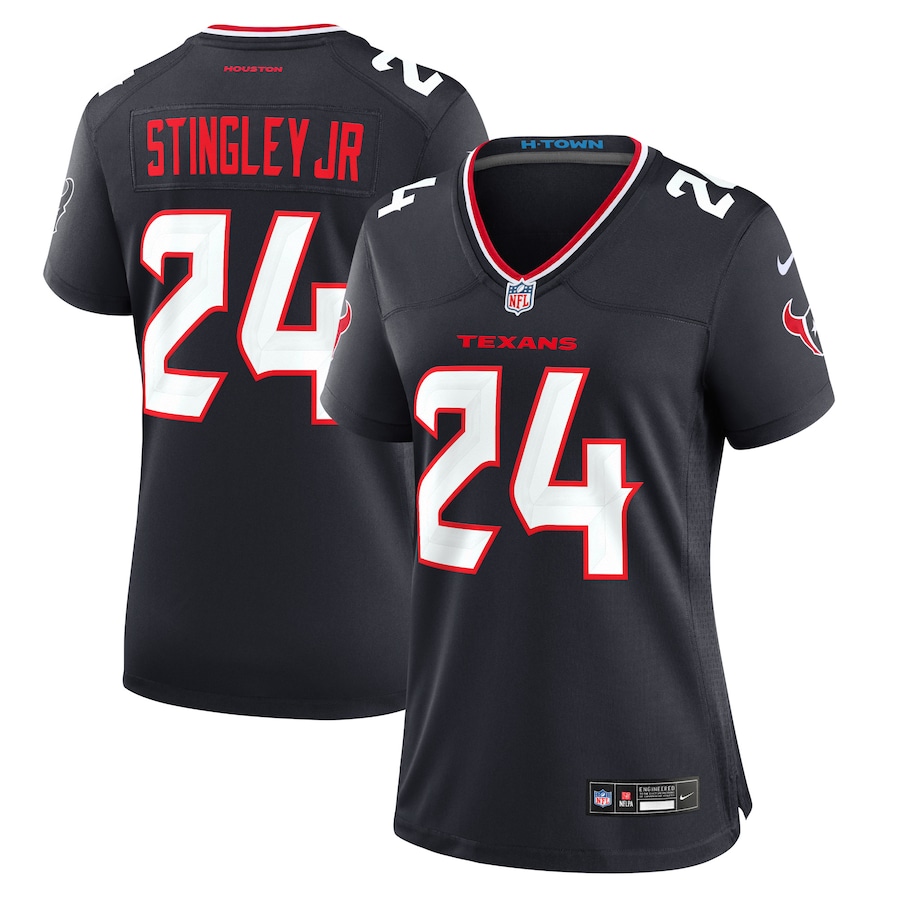 Women's Houston Texans Derek Stingley Jr. Nike Navy Game Jersey