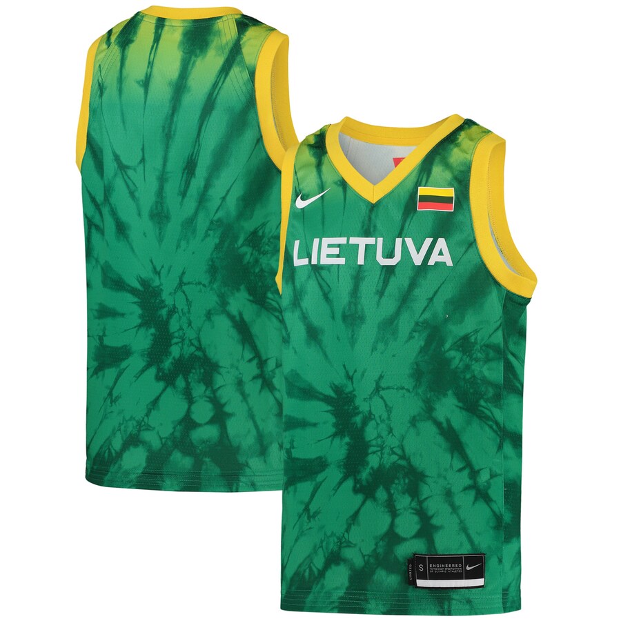 Youth Lithuania Basketball Nike Green 2020 Summer Olympics Replica Team Jersey