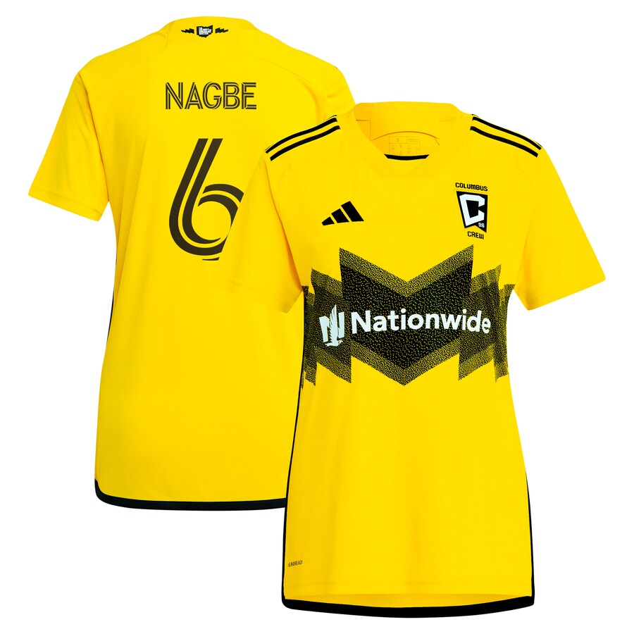 Women's Columbus Crew Darlington Nagbe adidas Yellow 2024 The Home Kit Replica Player Jersey