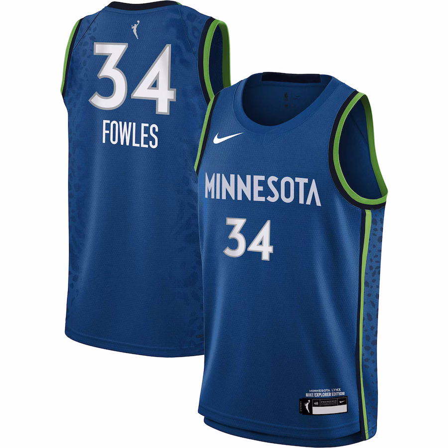 Youth Minnesota Lynx Sylvia Fowles Nike Blue 2021 Explorer Edition Victory Player Jersey