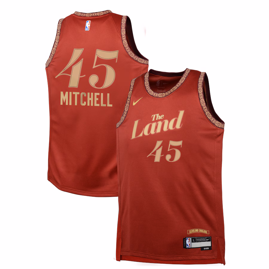 Youth Cleveland Cavaliers Donovan Mitchell Nike Wine  Swingman Replica Jersey - City Edition