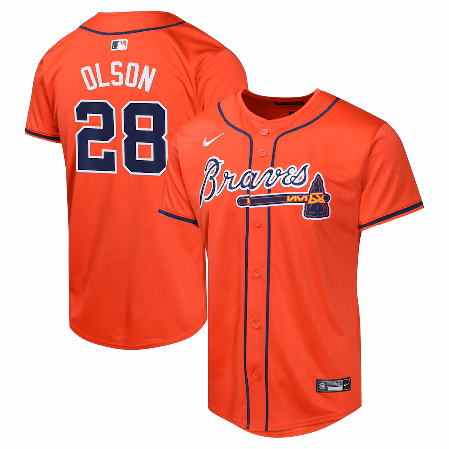 Youth Atlanta Braves Matt Olson Nike Red Alternate Limited Player Jersey