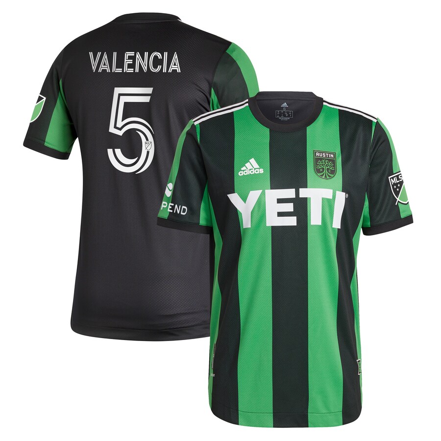 Men's Austin FC Jhojan Valencia adidas Black 2021 Primary Authentic Player Jersey