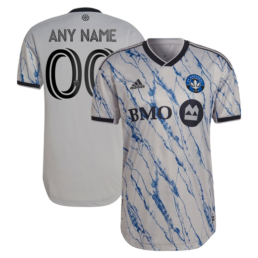 Men's CF Montreal adidas Gray 2023 Secondary Authentic Custom Jersey