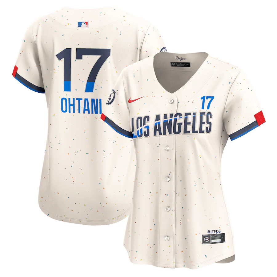 Women's Los Angeles Dodgers Shohei Ohtani Nike Cream 2024 City Connect Limited Player Jersey