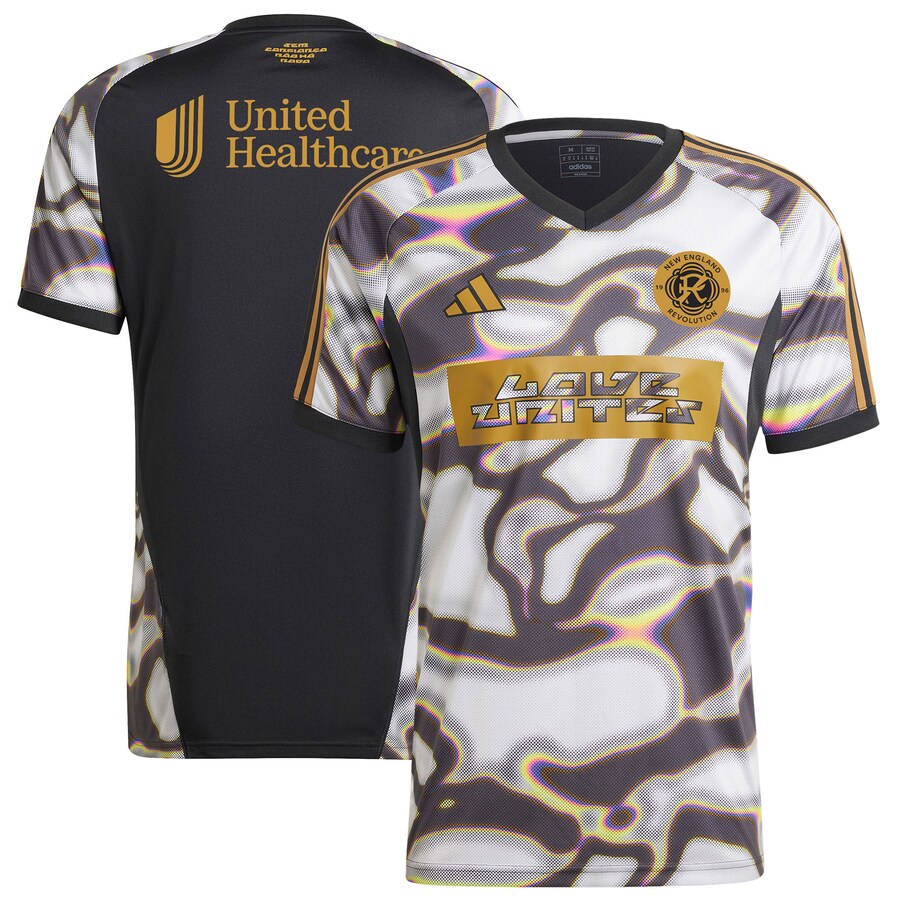 Men's New England Revolution adidas Black 2024 Pride Pre-Match Top
