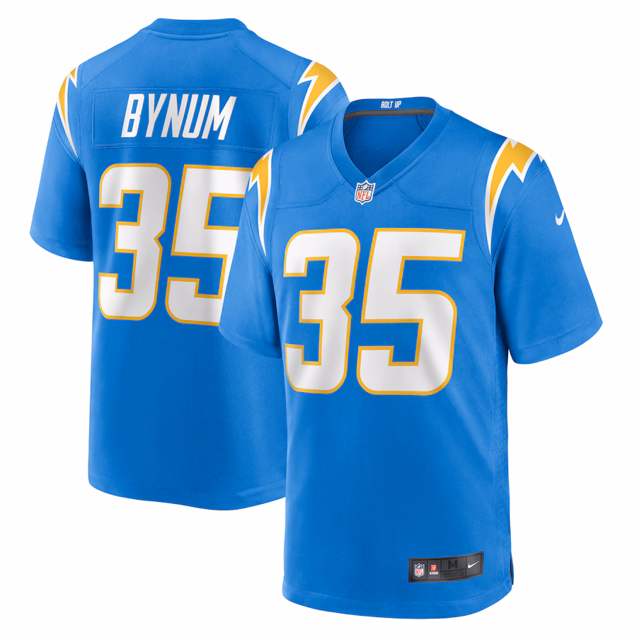 Men's Los Angeles Chargers Terrell Bynum Nike  Powder Blue Team Game Jersey