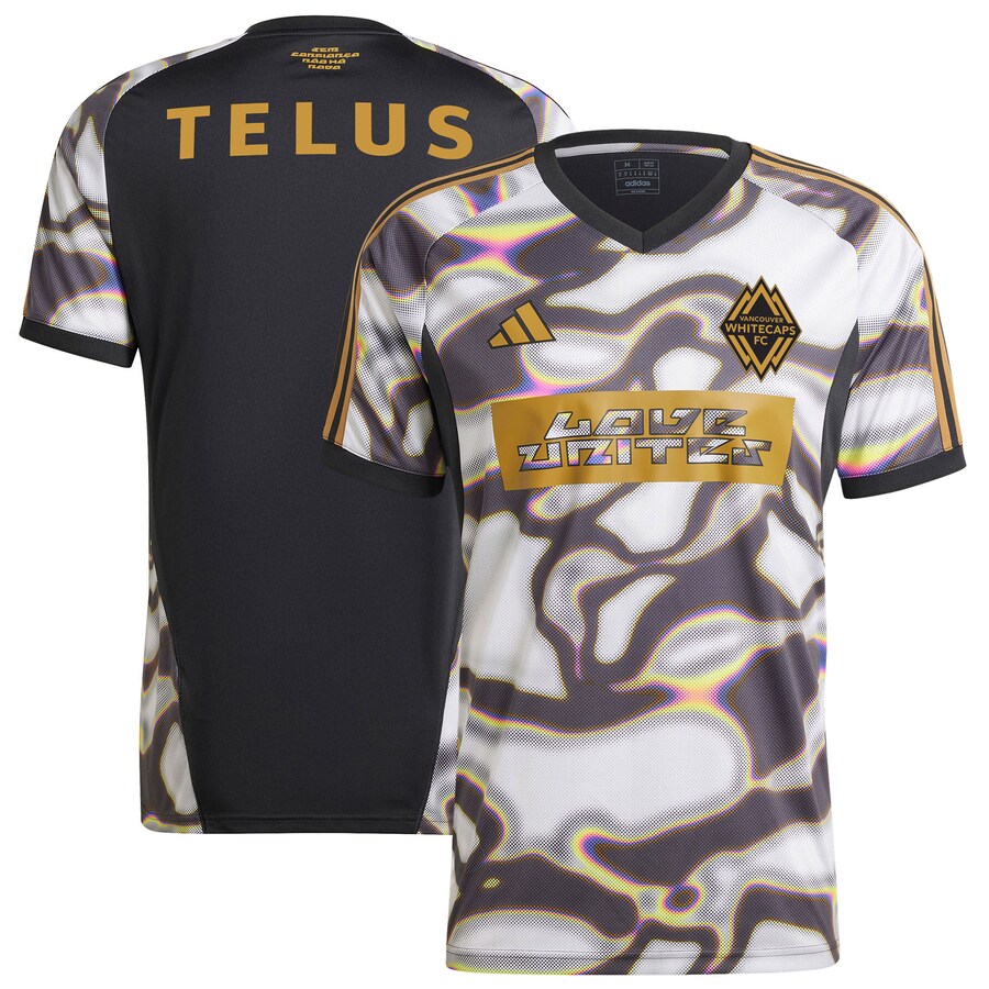Men's Vancouver Whitecaps FC adidas Black 2024 Pride Pre-Match Top