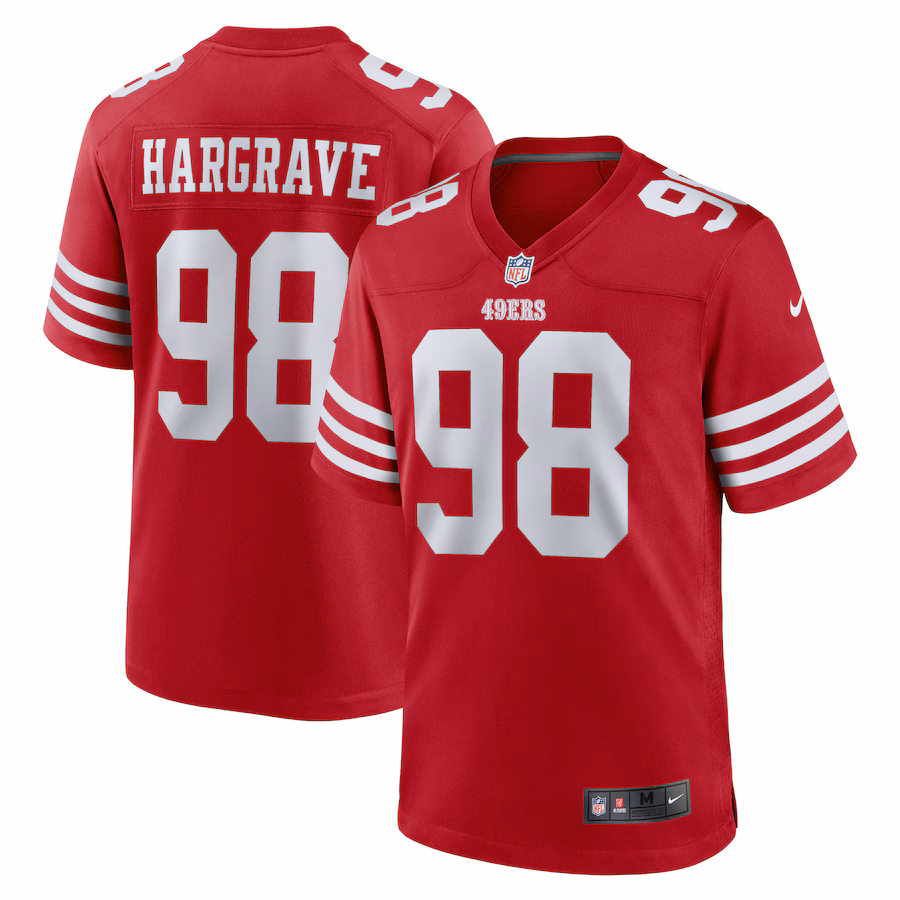 Men's San Francisco 49ers Javon Hargrave Nike Scarlet Game Player Jersey