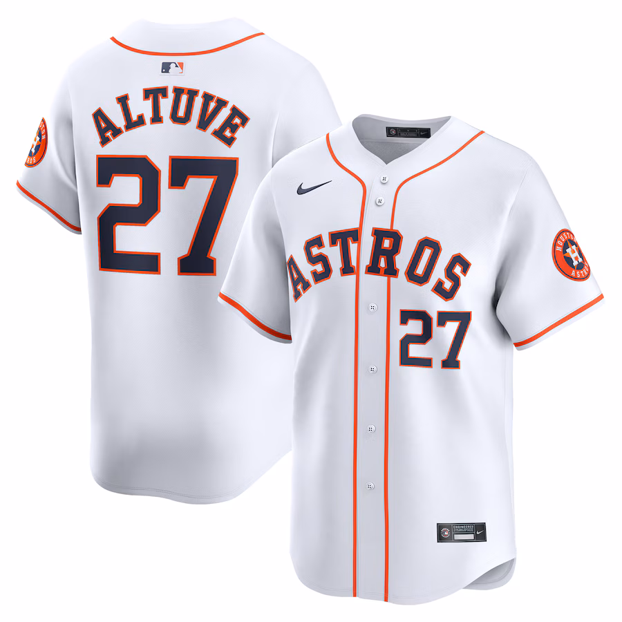 Youth Houston Astros Jose Altuve Nike White Home Limited Player Jersey