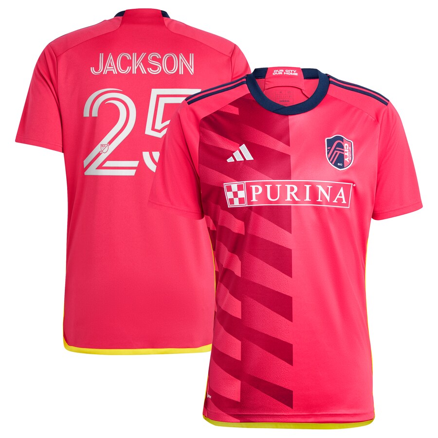 Men's St. Louis City SC Aziel Jackson adidas Red 2024 The Spirit Kit Replica Player Jersey