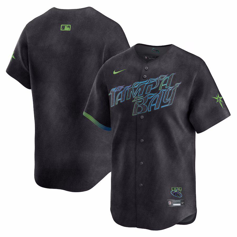 Men's Tampa Bay Rays Nike Charcoal 2024 City Connect Limited Jersey