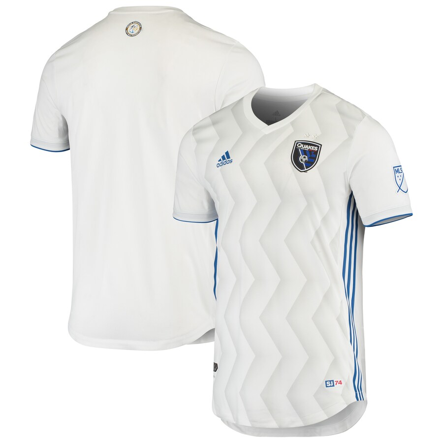 Men's San Jose Earthquakes White Away Authentic Jersey